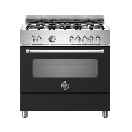 BERTAZZONI MAS95C1ENEC Κουζίνα Ηλεκτρική με Εστίες Αερίου 90cm Μαύρο